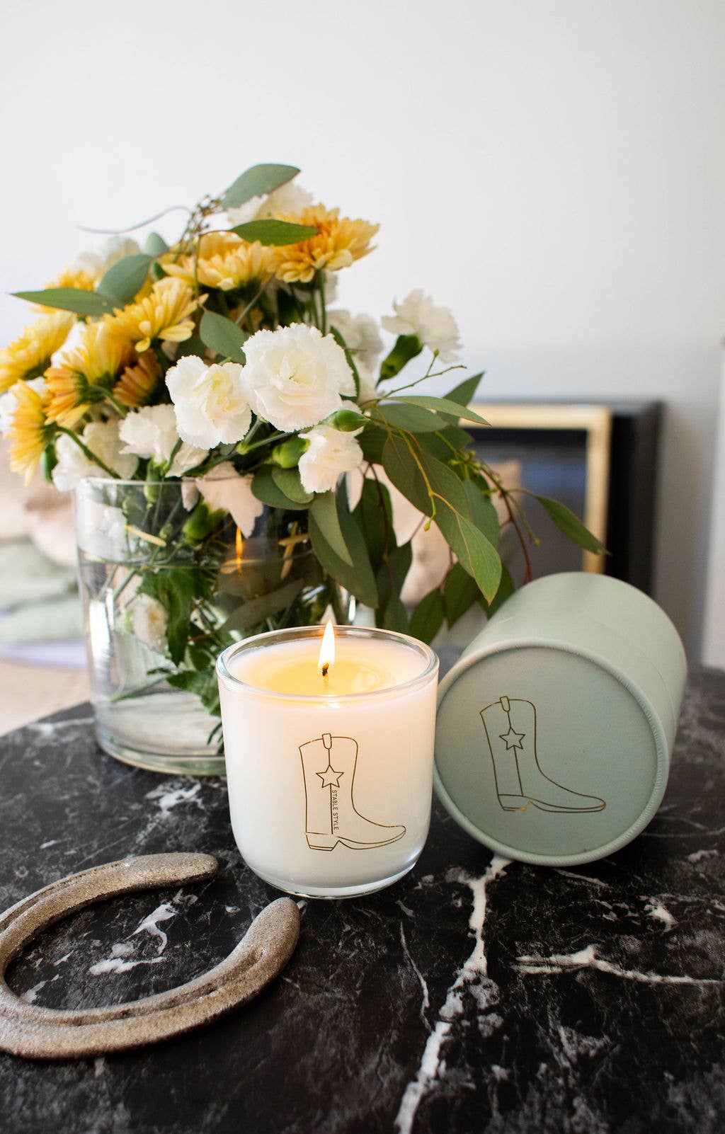 Cowboy Boot Soy Wax Candle - Shine 