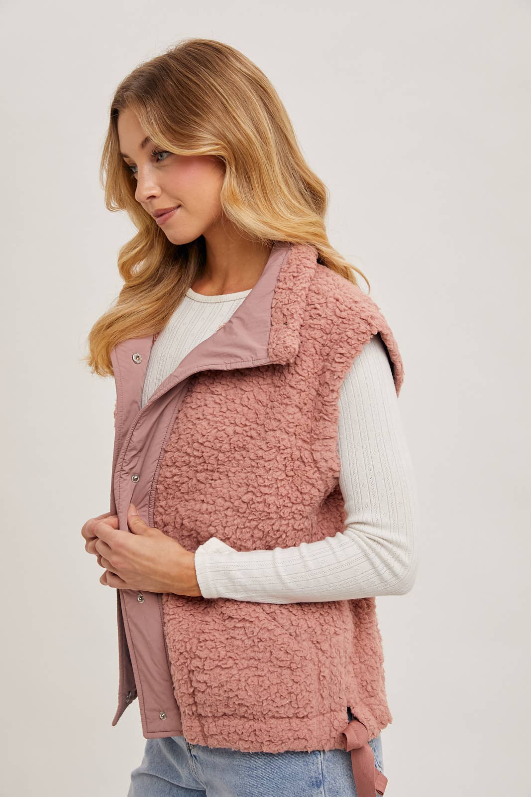 Button Down Sherpa Vest