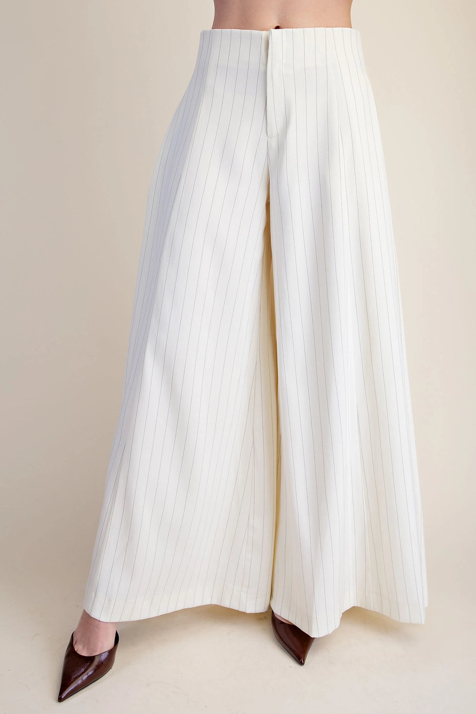 A-line Palazzo Wide Leg Stripe Pants