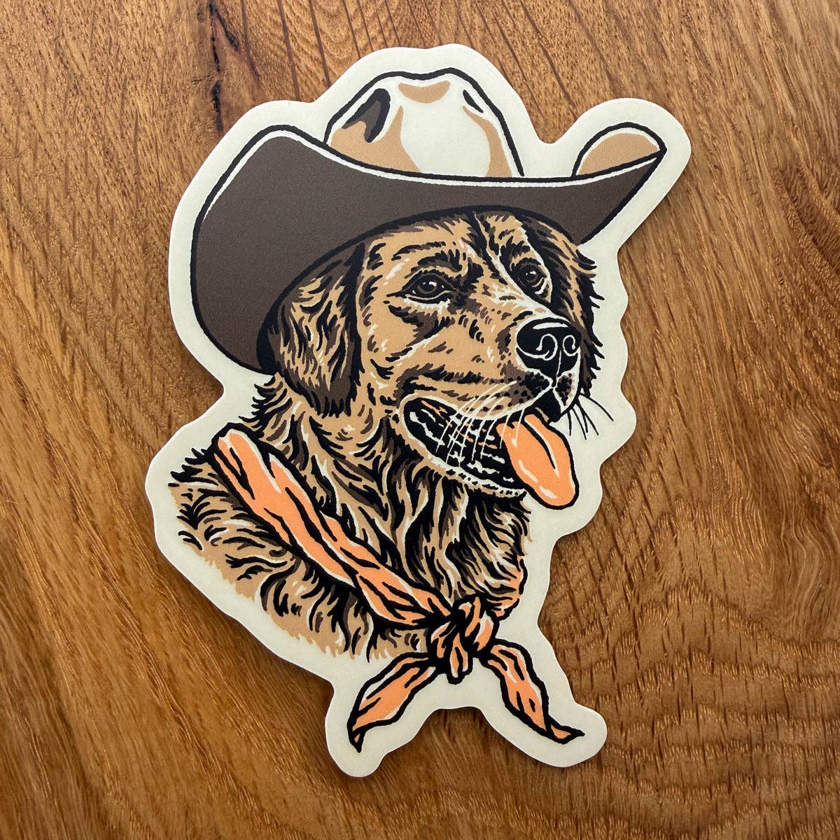 Golden Retriever Cowdog Matte Vinyl Sticker