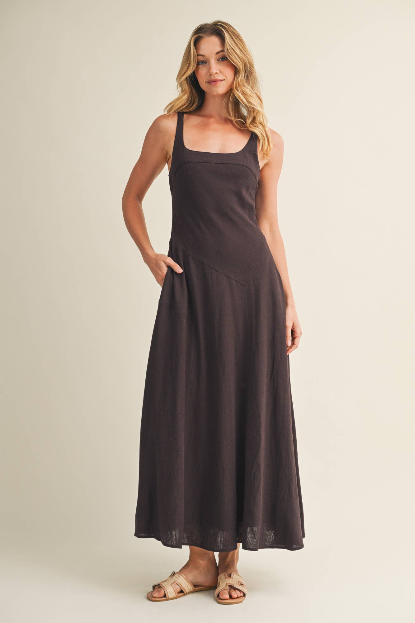 Square Neck Strappy Dress