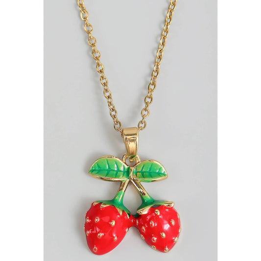 Strawberry Pendant Necklace