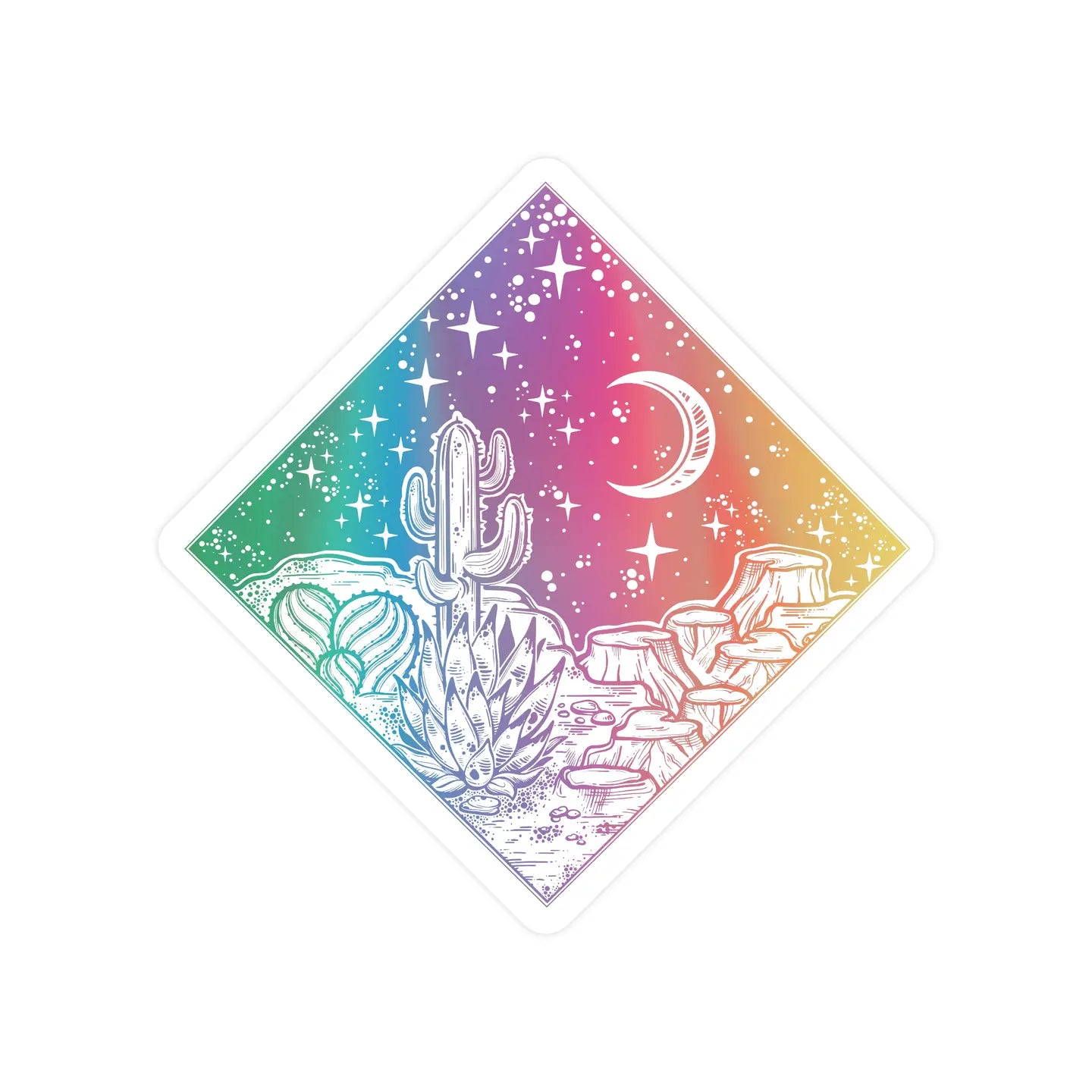 Holographic Desert Sticker