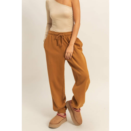 High-Waist Drawstring Joggger Pants