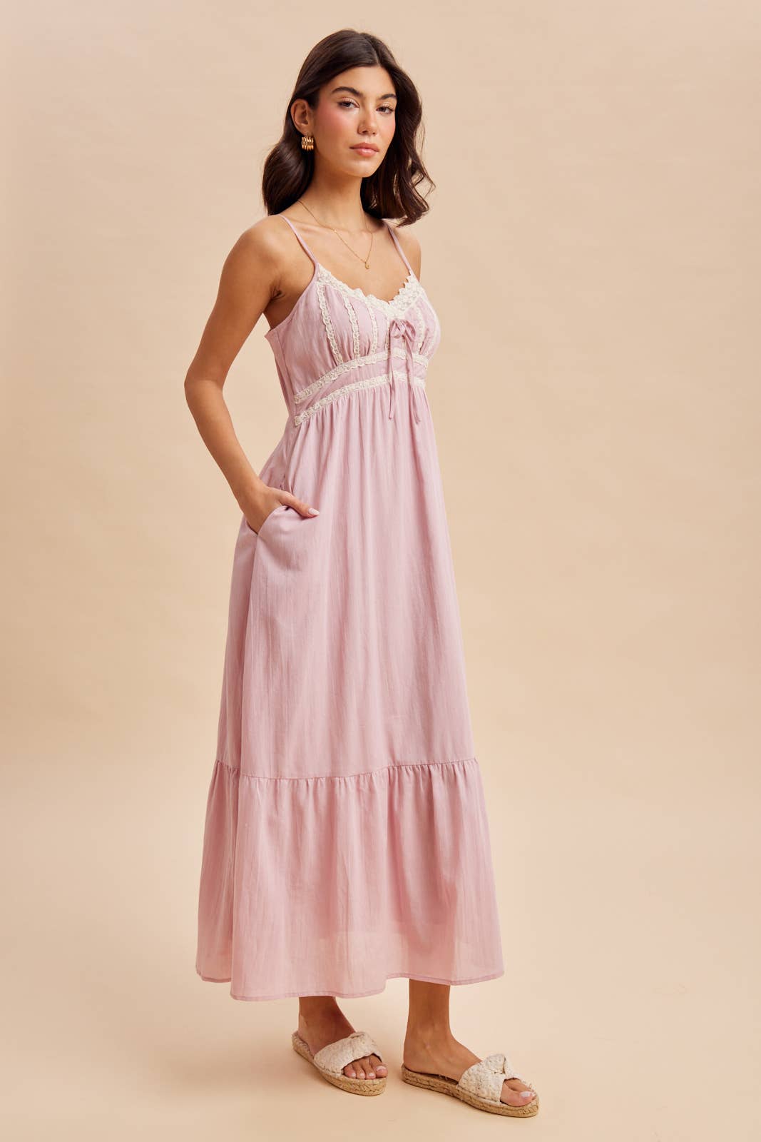 Lace Detail Maxi Dress