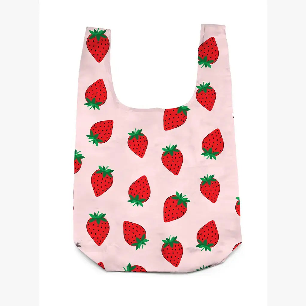 2-in-1 Bag Charm & Reusable Shopper Bag- Ripe Strawberry