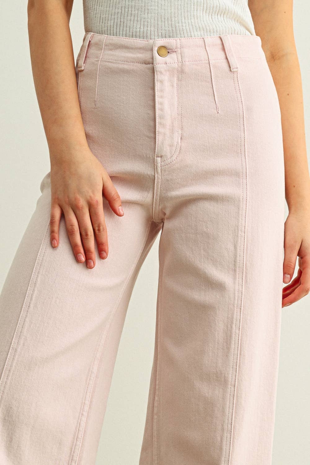 Washed Color Stretch Pants