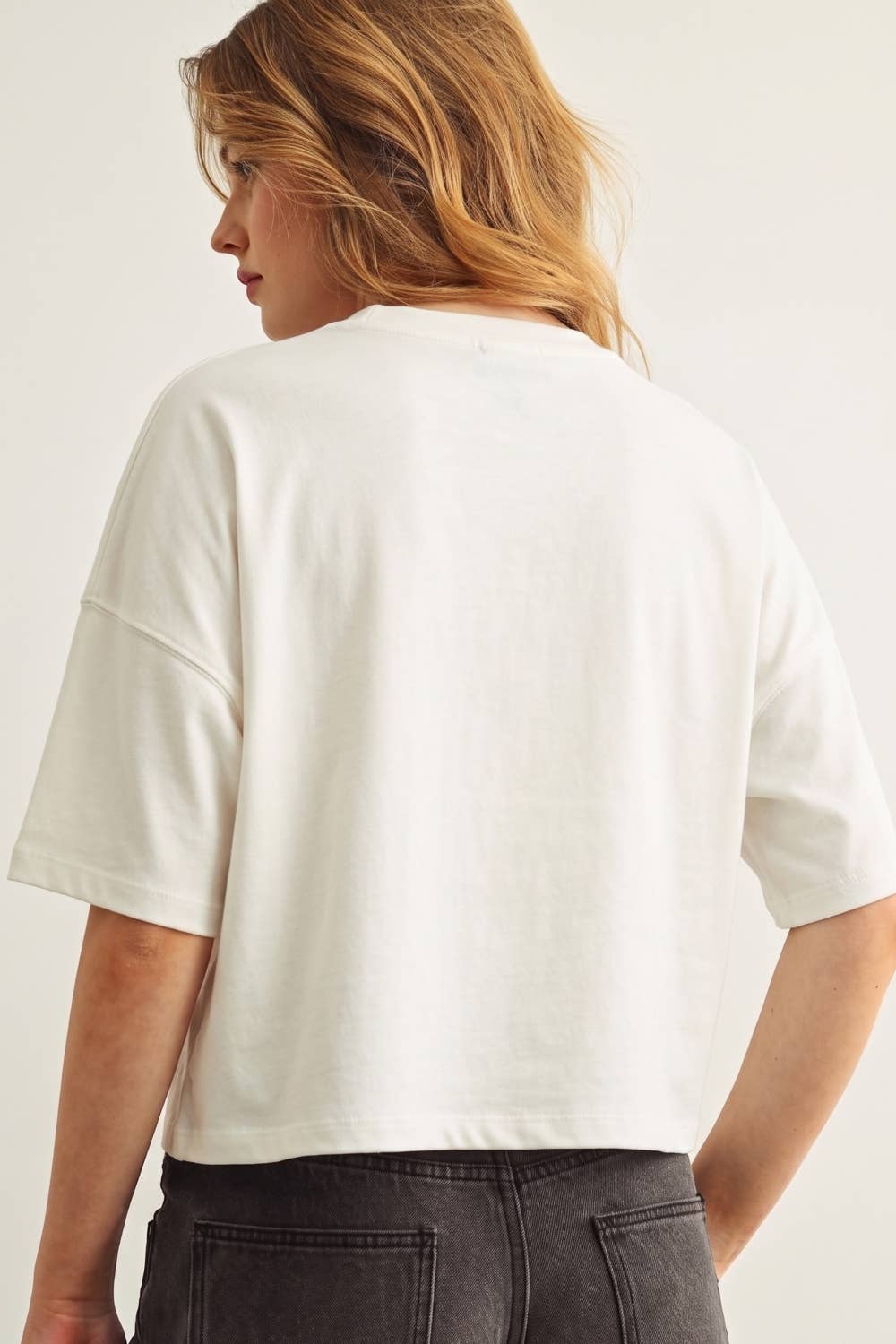 Button Down Half Sleeve Top