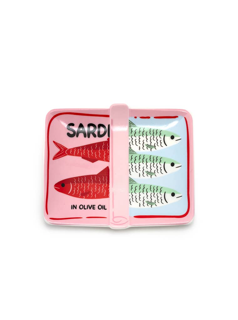 Ceramic Trinket & Jewelry Tray / Dish - Canned Sardines