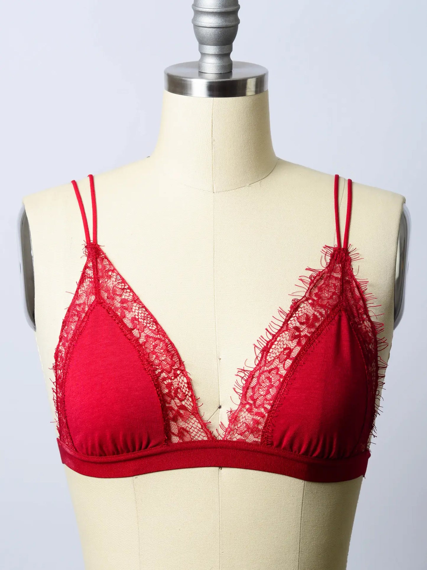 Red Triangle Lace Bralette