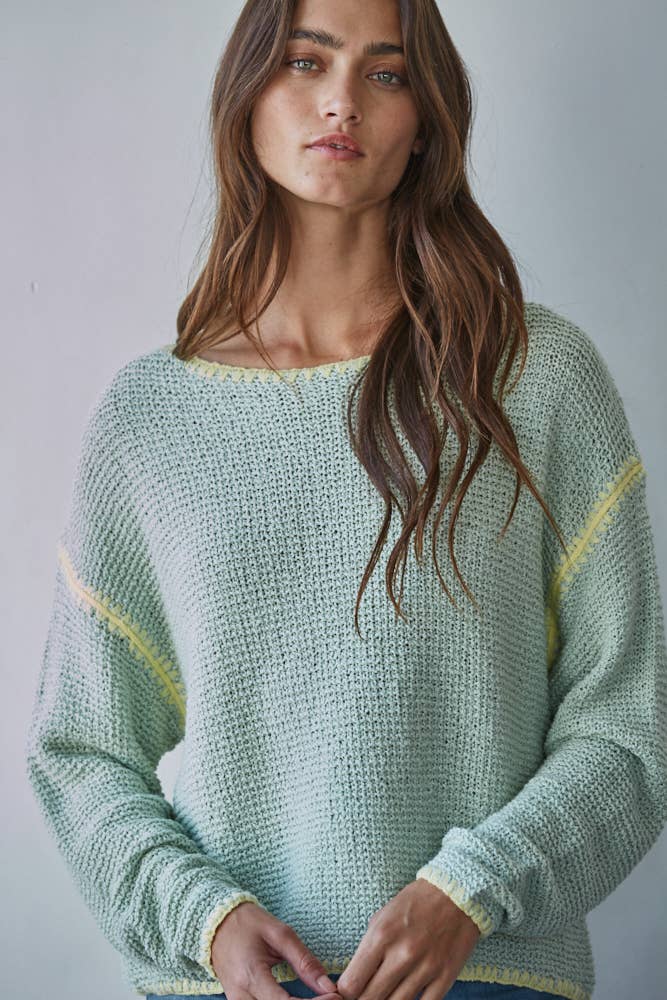 Knit Sweater Cotton Stitch Detail