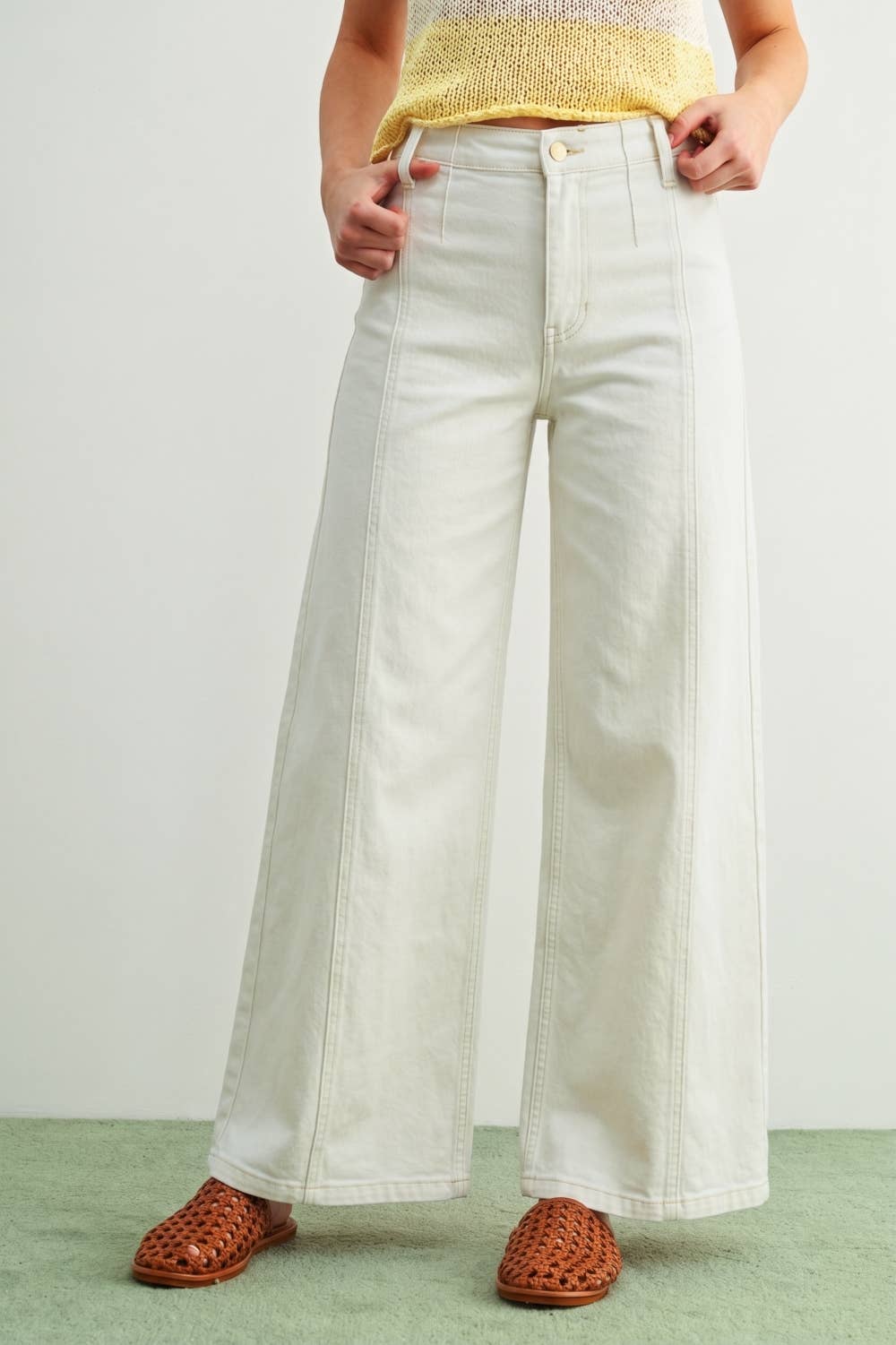 Washed Color Stretch Pants