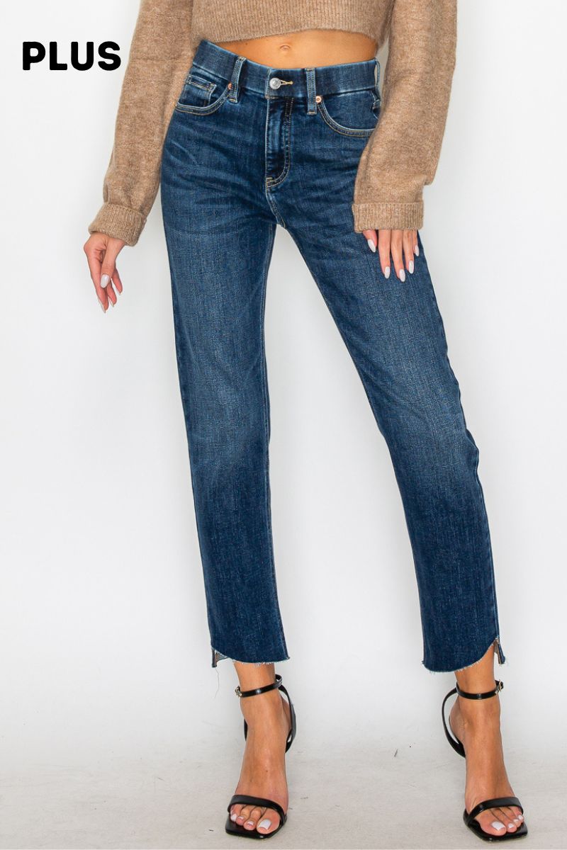 Tummy Control High Rise Straight Jeans