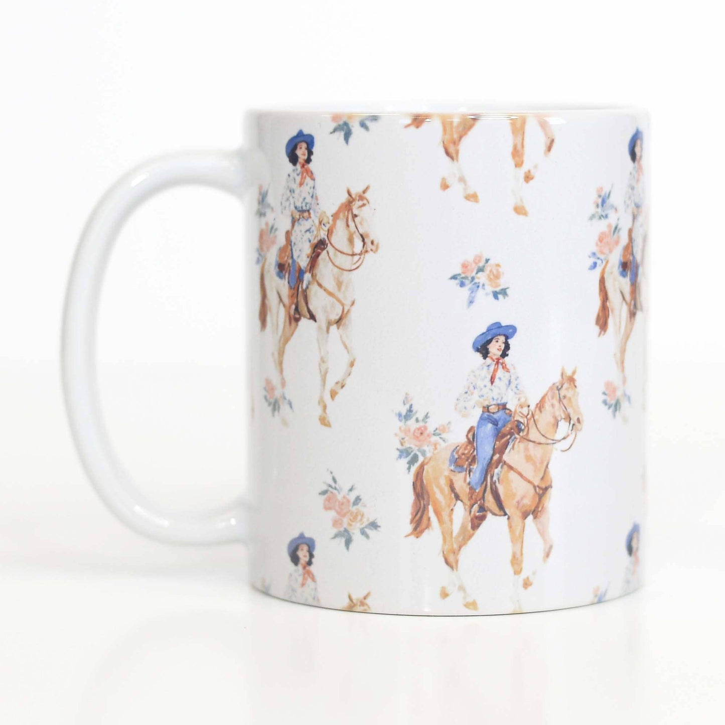 Vintage Cowgirl Ceramic Coffee Mug