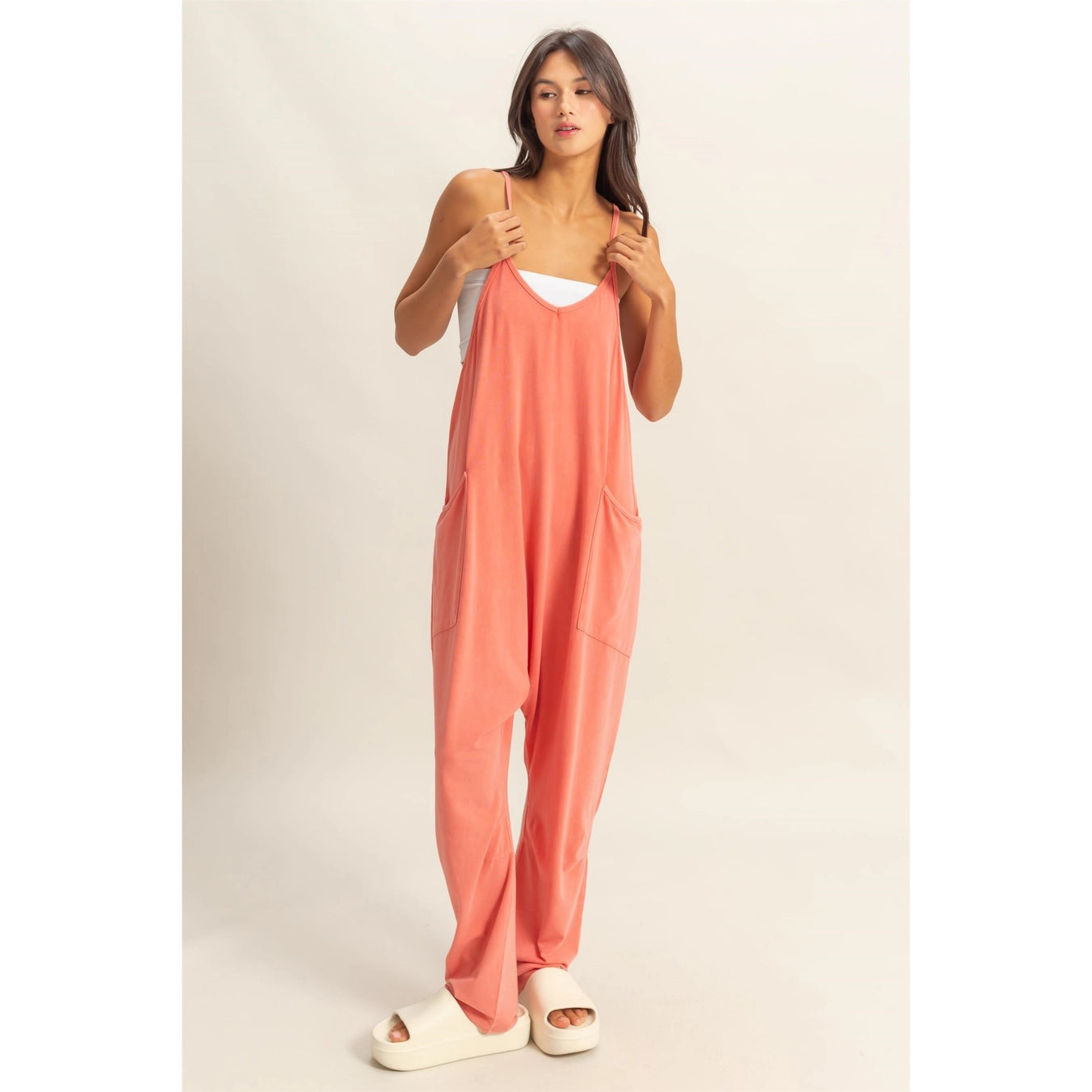 Relaxed Fit Mineral Washed Jumpsuit