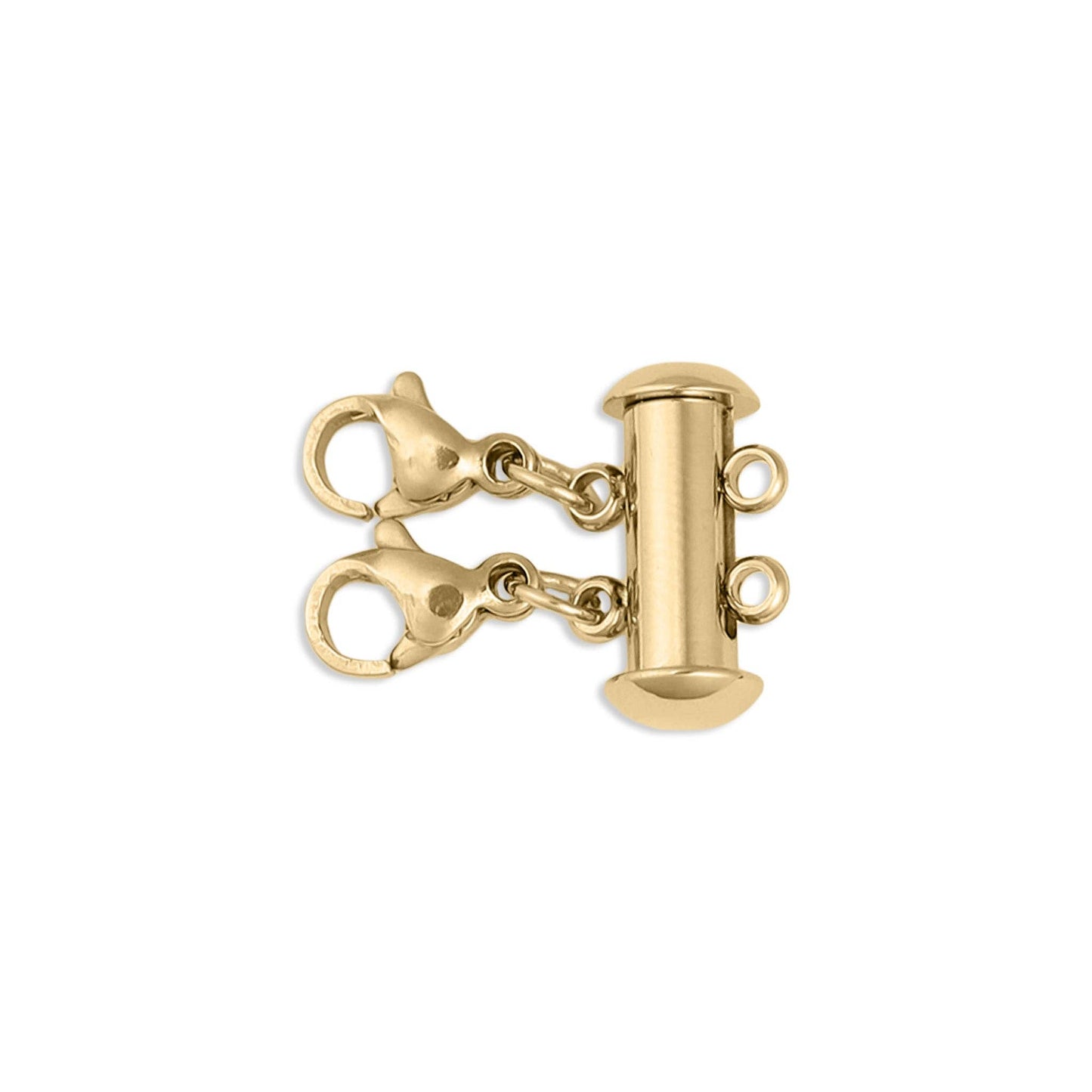 18K Gold PVD Stainless Steel 2 Row Layering Necklace Magnetic Clasp