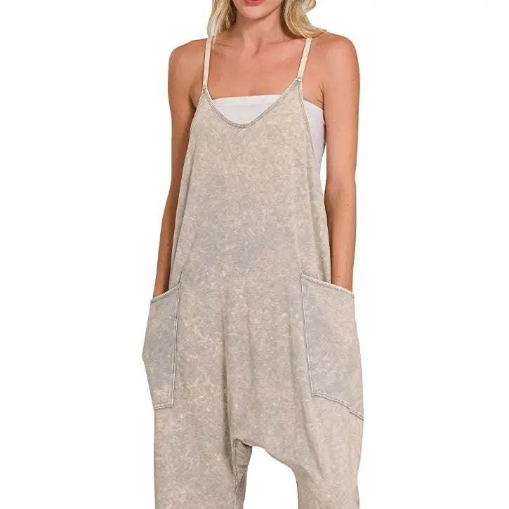 Spaghetti Strap Jumpsuit with Pockets