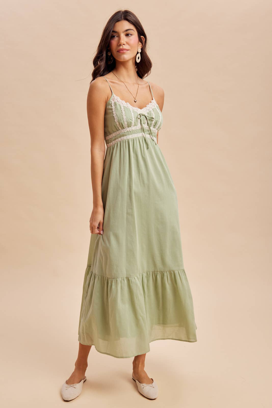 Lace Detail Maxi Dress