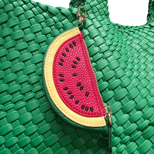 Faux Leather Watermelon Bag Charm