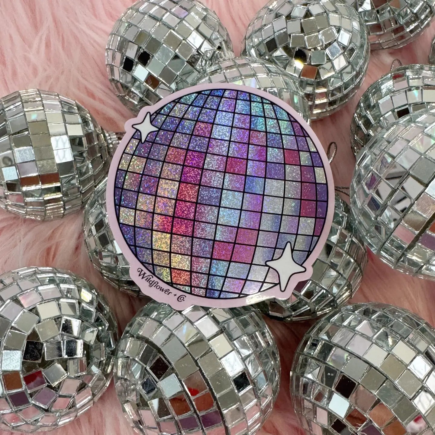 Disco Ball Glitter Sticker