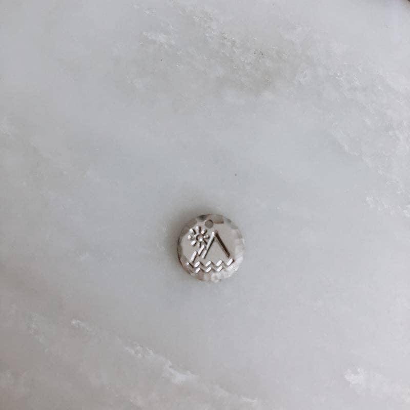 Hand Stamped Mini Coin Necklace