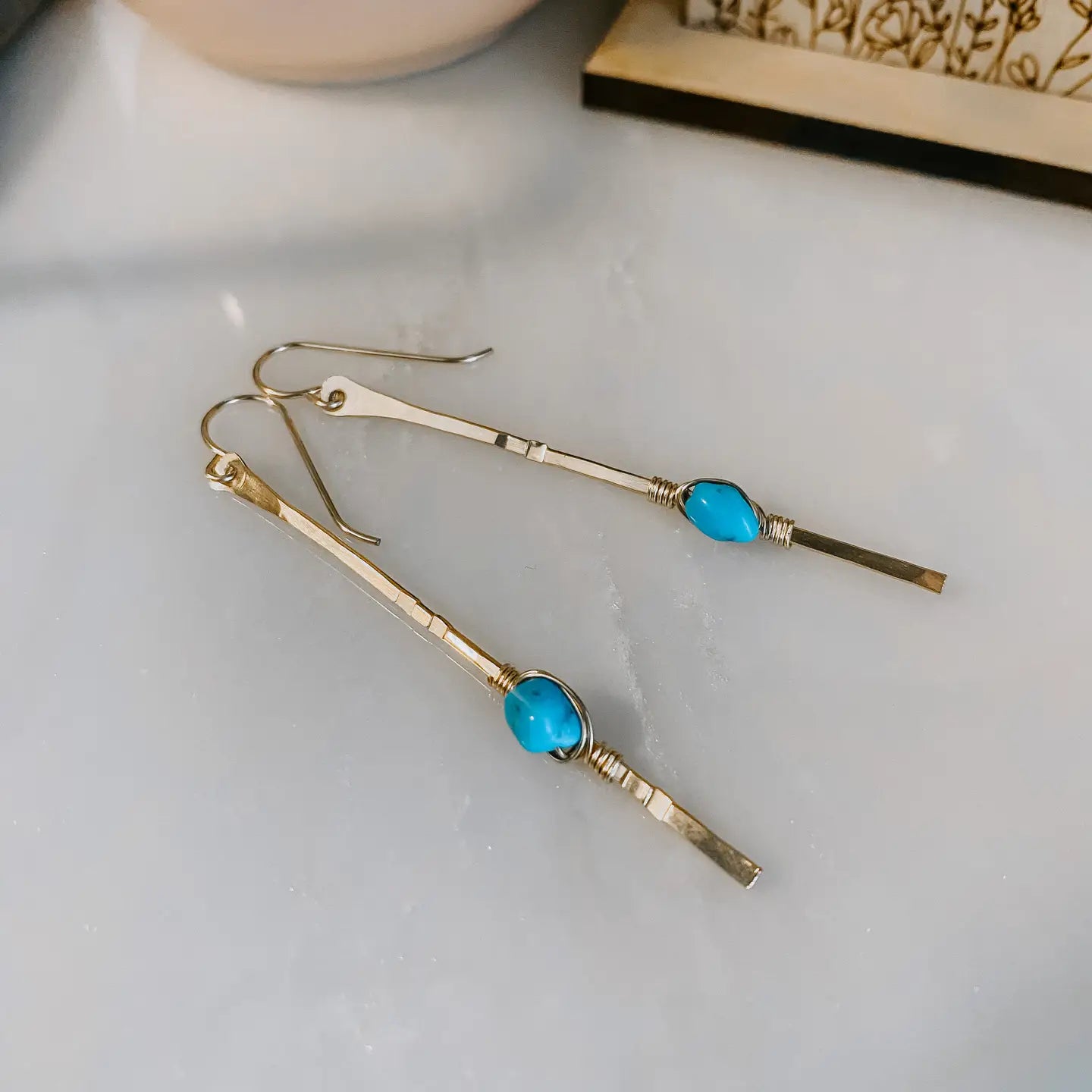 Sticks and Stones Earrings Kingman Turquoise