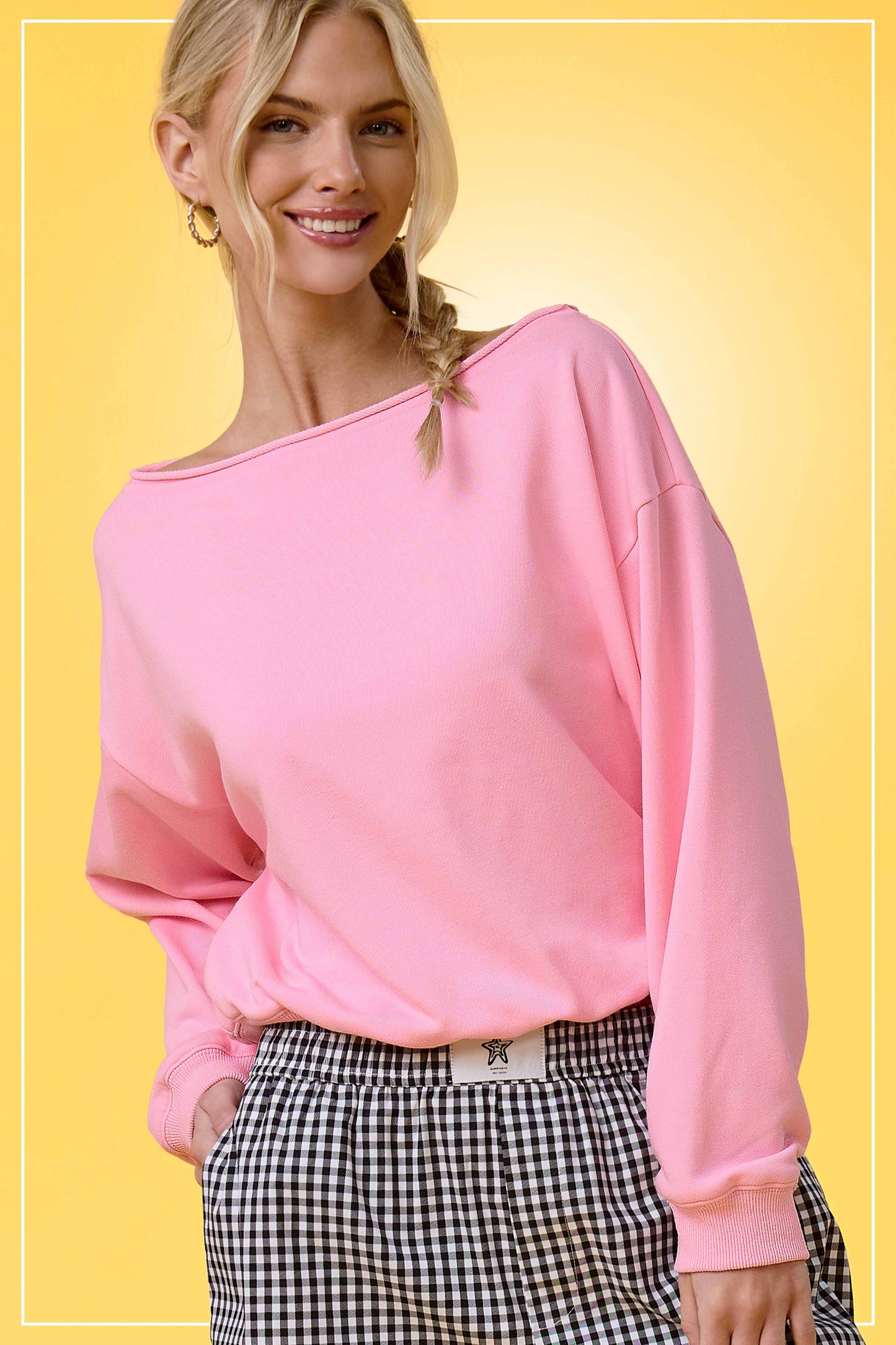 Boat Neck Relaxed Sweatshirt