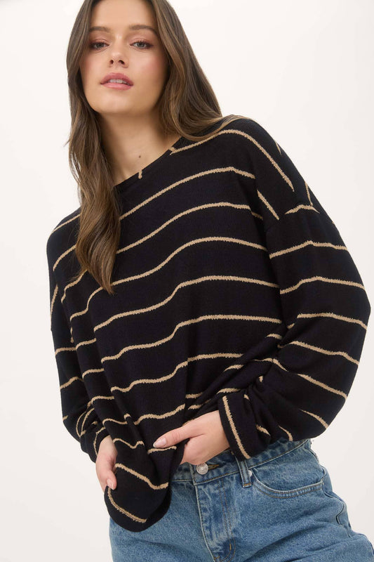 Drop Shoulder Knit Top