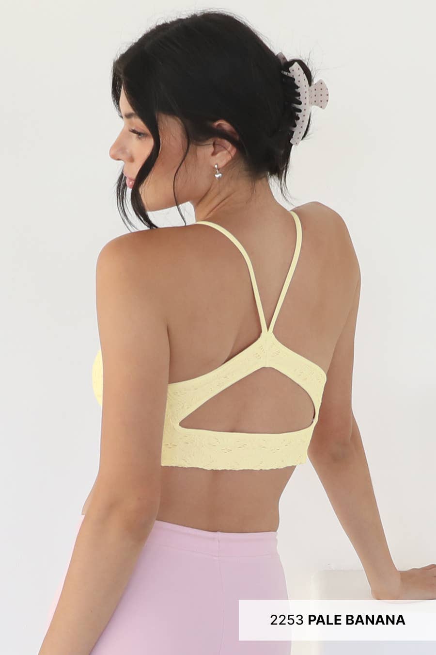 Textured Lace Triangle Cut-Out Bralette