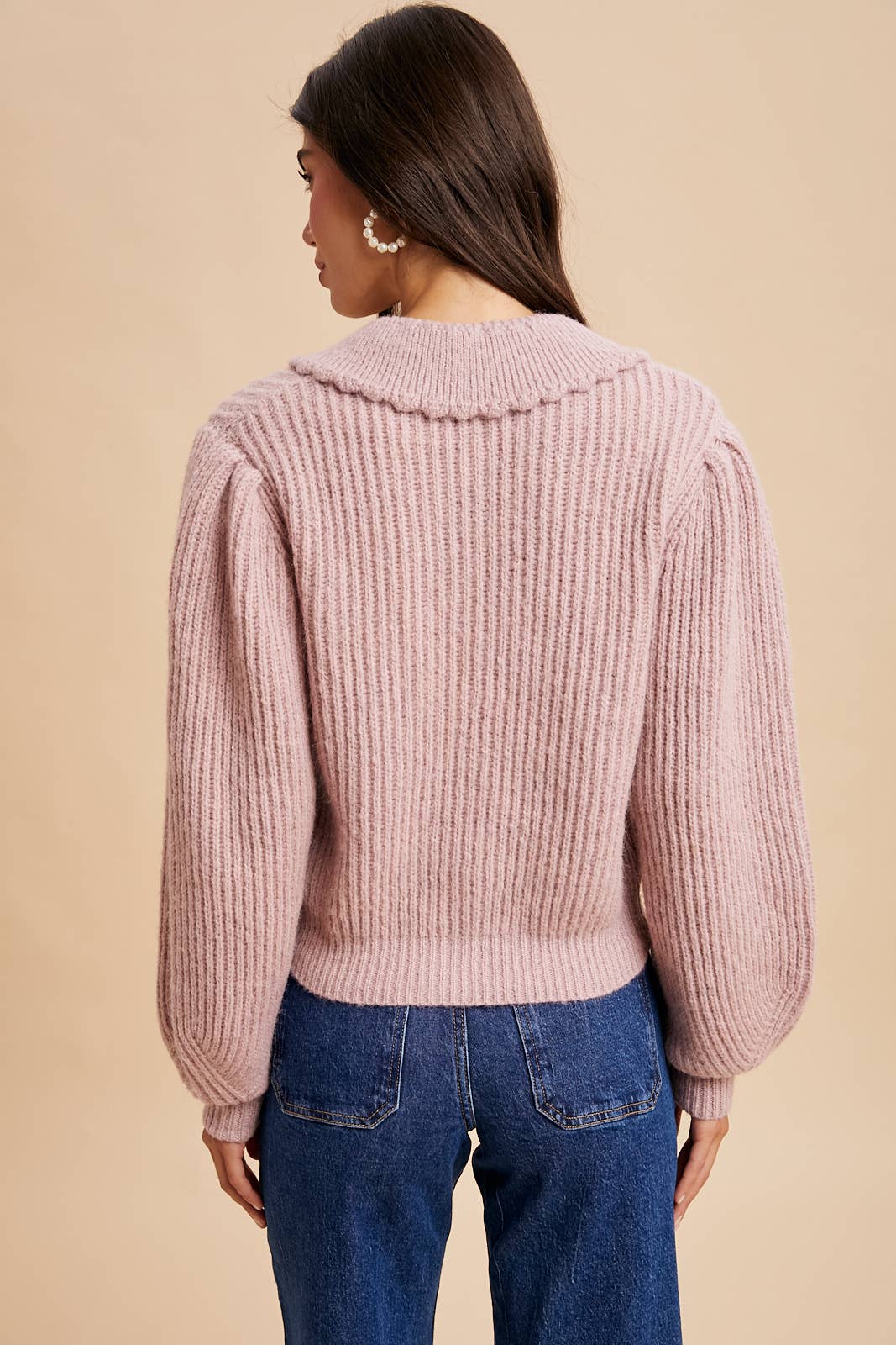 Dusty Pink Knit Cardigan