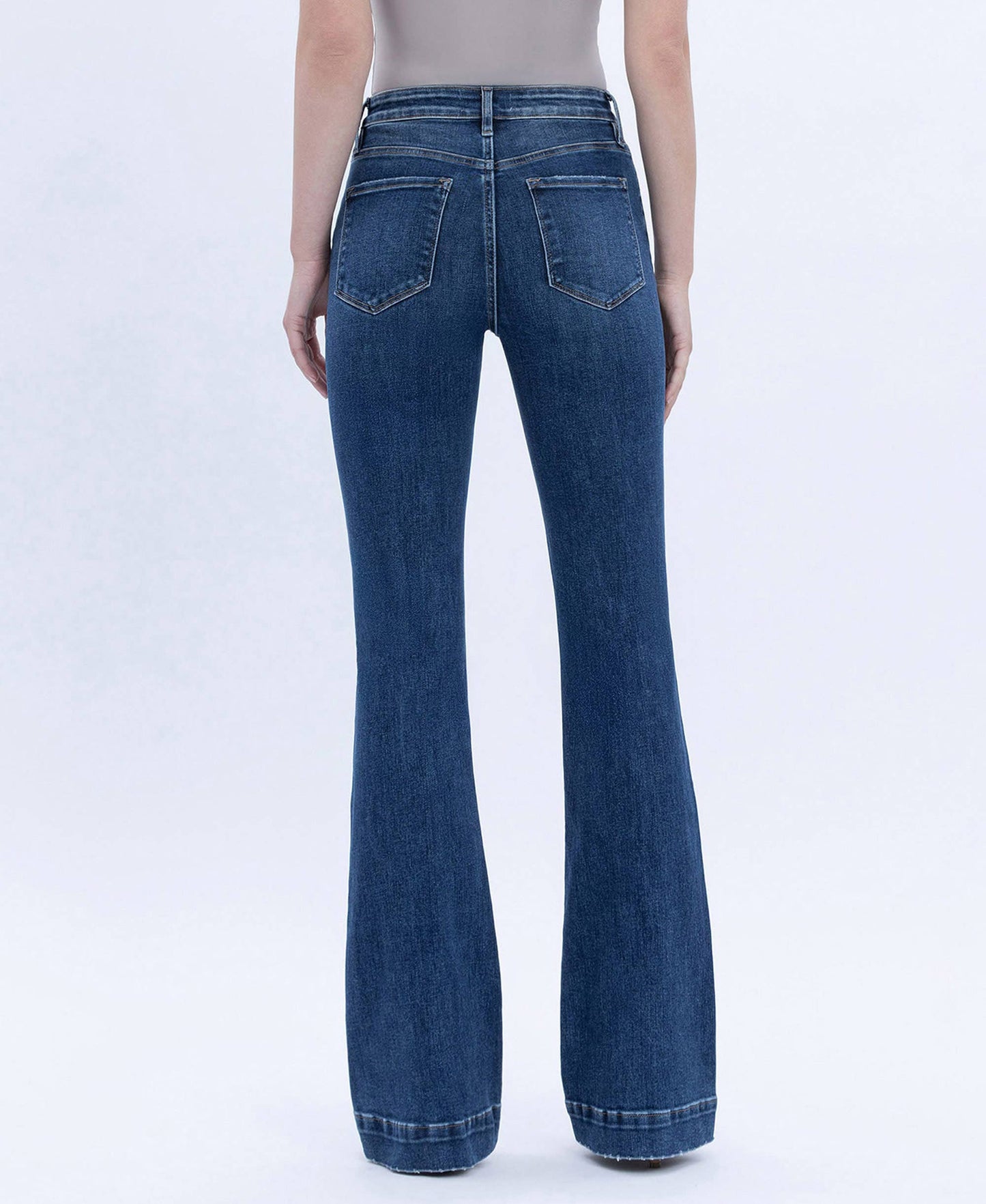 High Rise Trouser Hem Bootcut Jeans