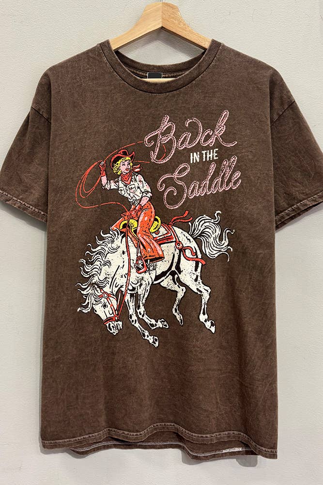 Back in the Saddle Mineral-Dyed Brown T-Shirt
