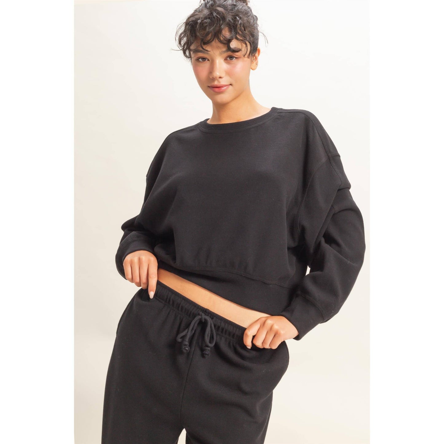 Soft Ribbed Relaxed Fit Sweatshirt