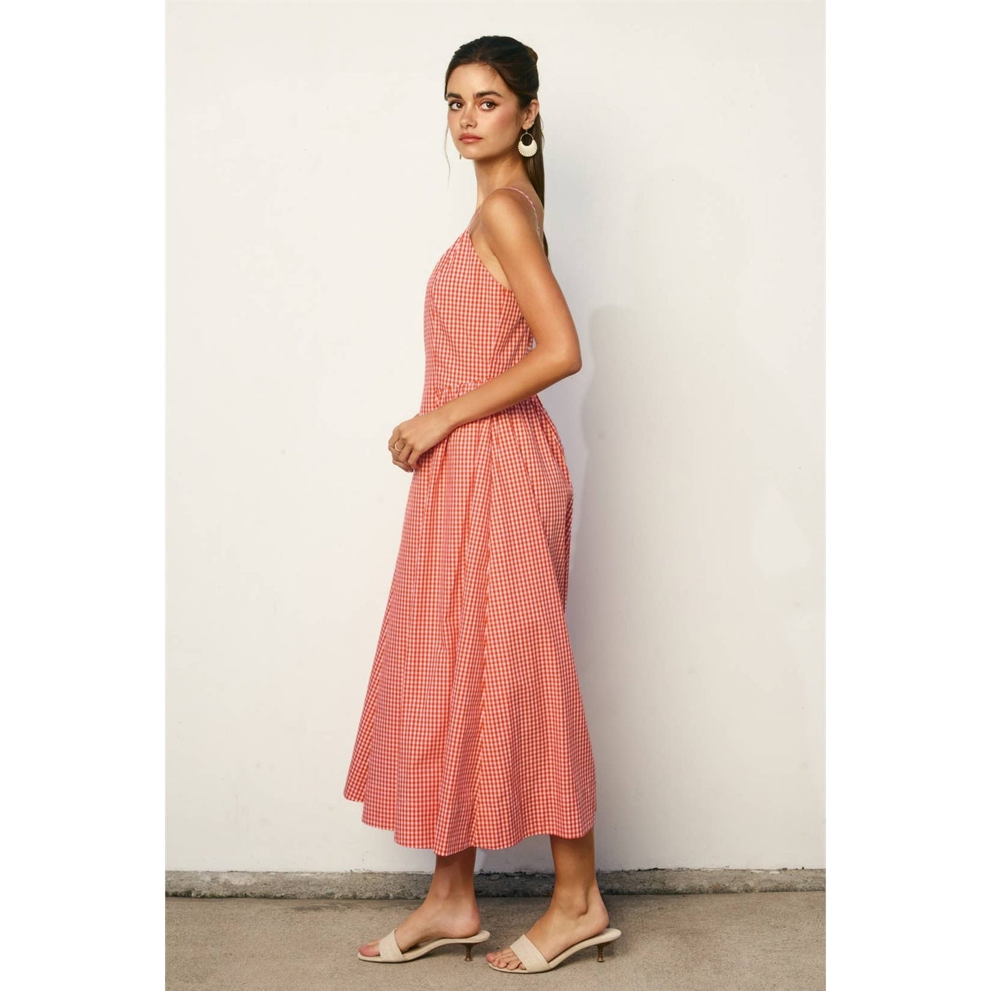 Jardin d Amour Gathered Hip Midi Dress
