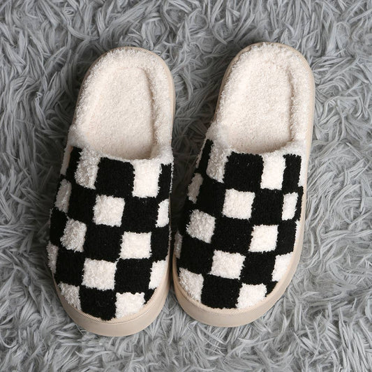 Checkered  Platform Slippers