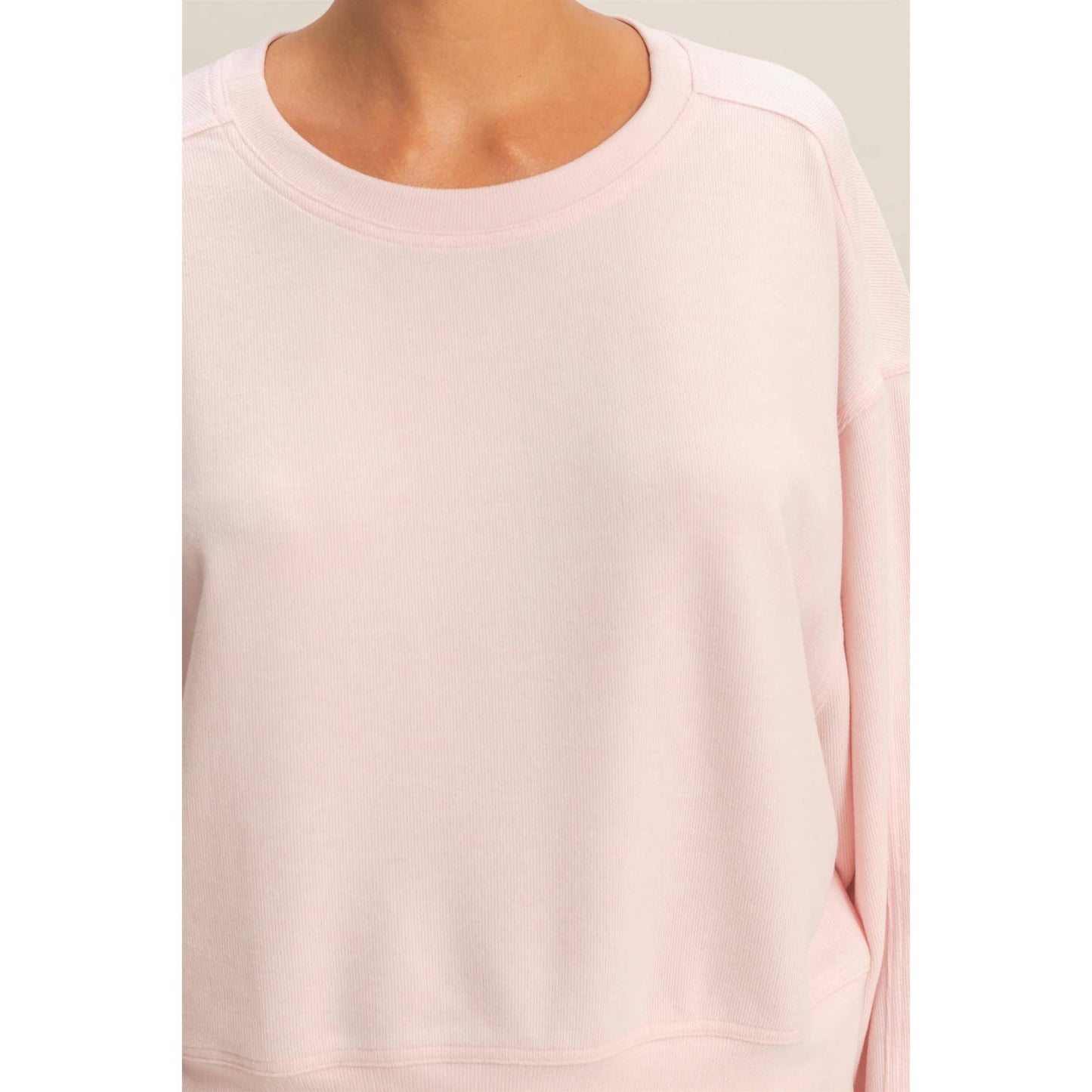 Soft Ribbed Relaxed Fit Sweatshirt