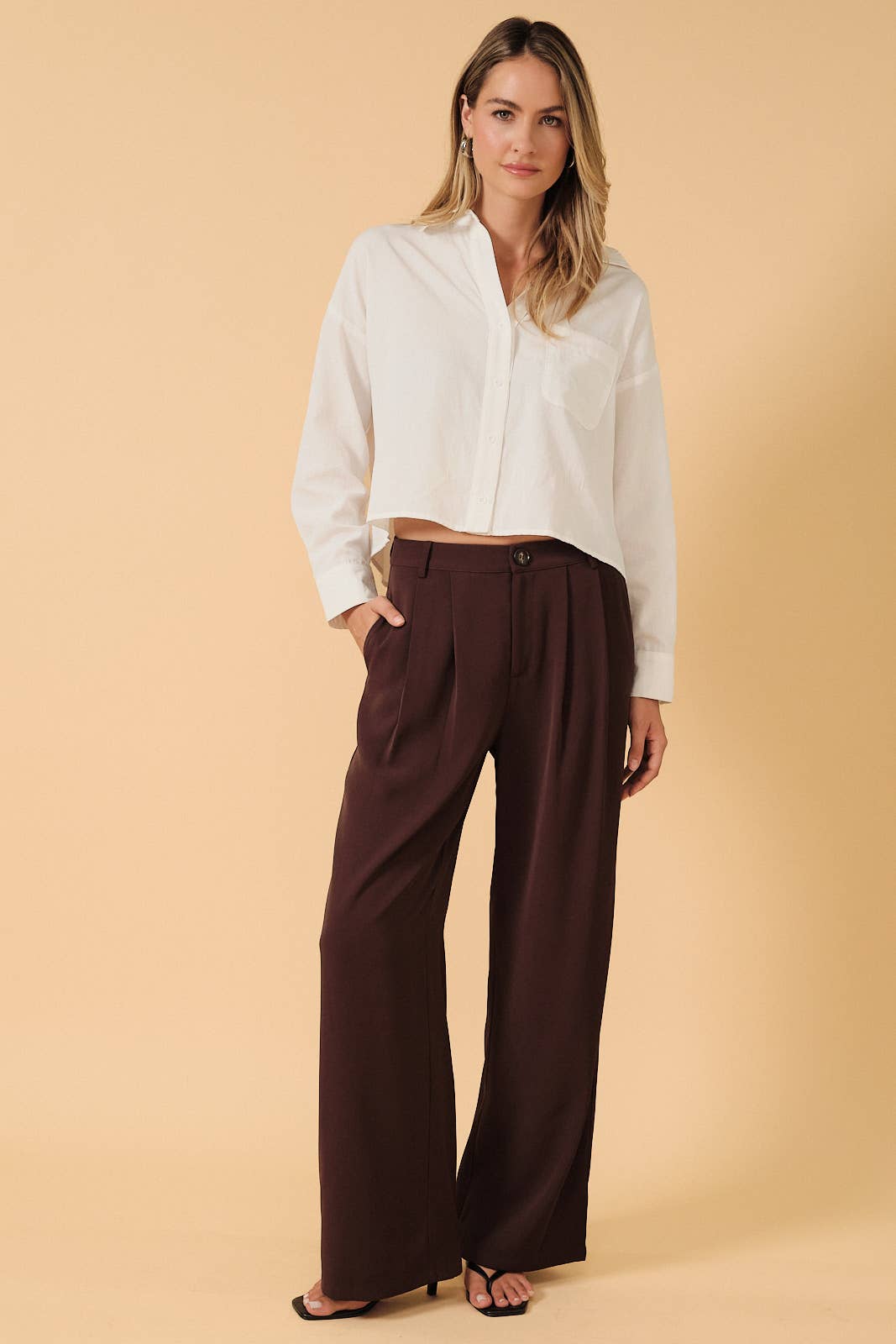 High Waist Wide Leg Trousers