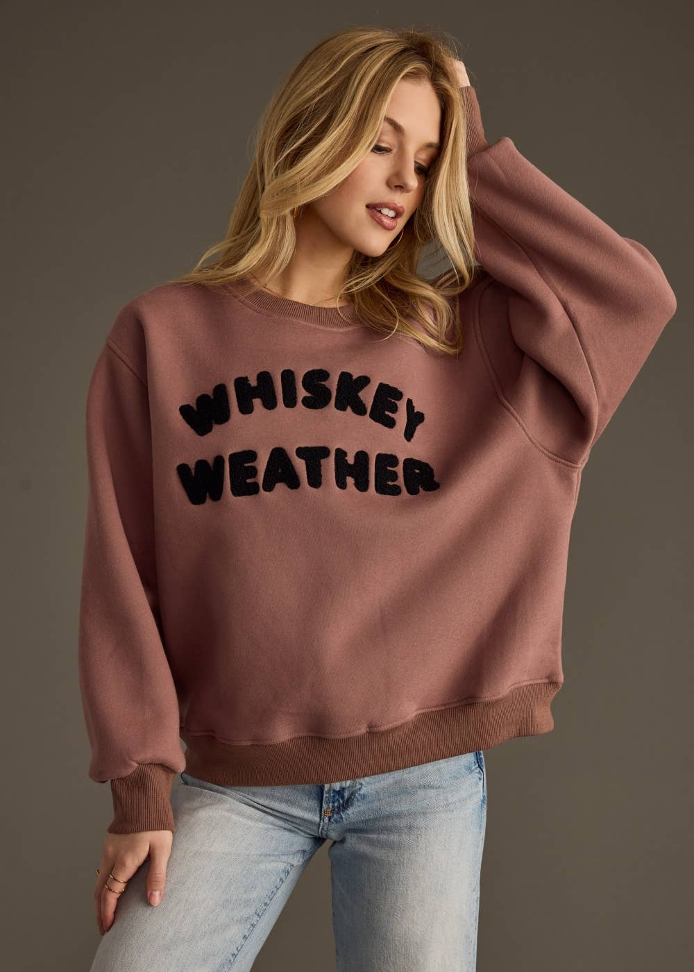 Mocha Whiskey Weather Sweatshirt