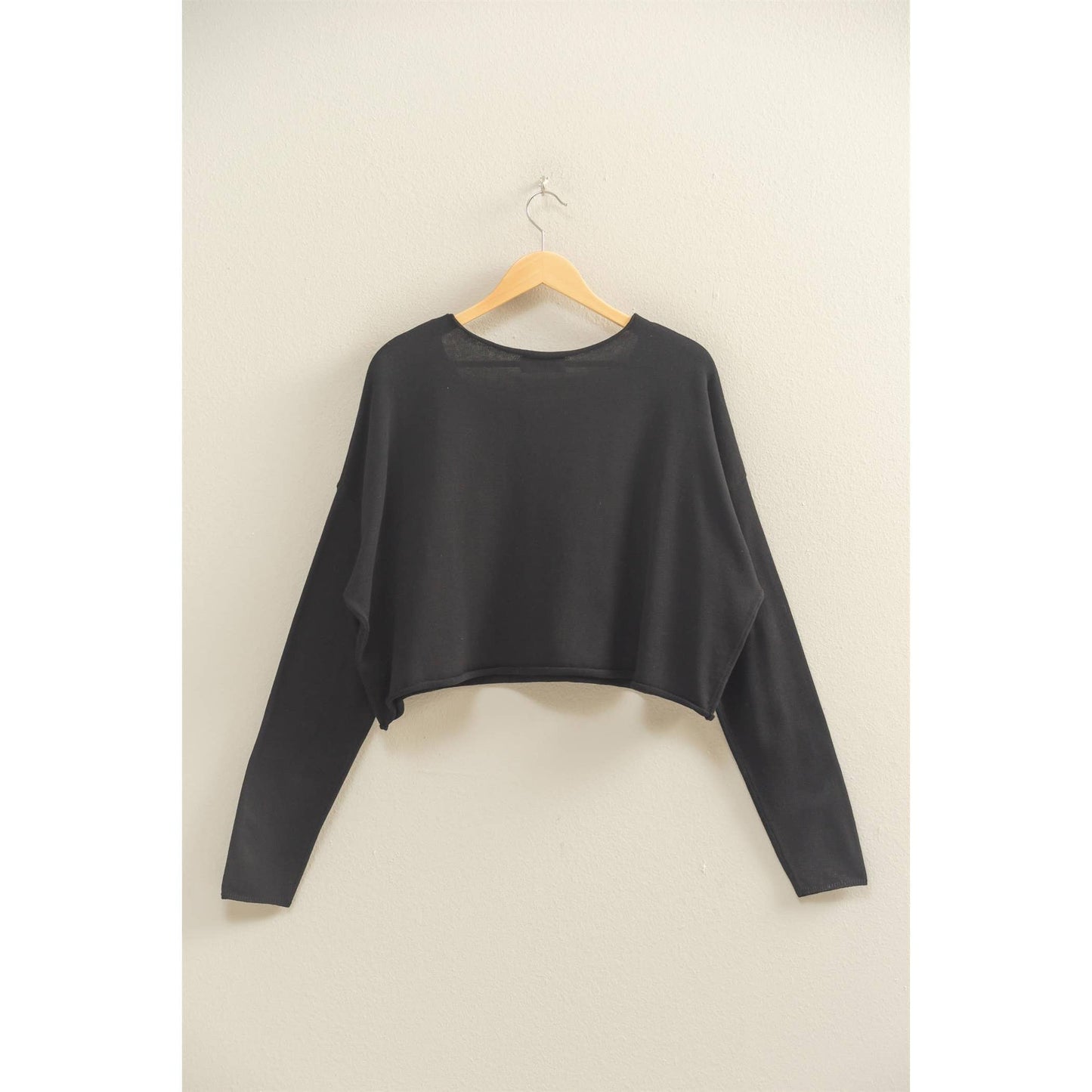 Wide Neck Drop Shoulder Sweater
