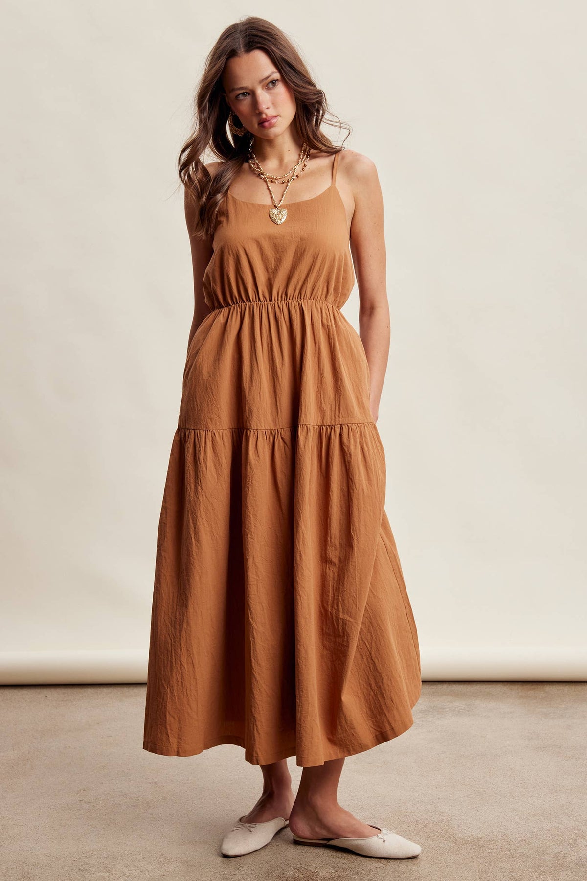 Embroidered Lace Vest & Sleeveless Midi Dress Set