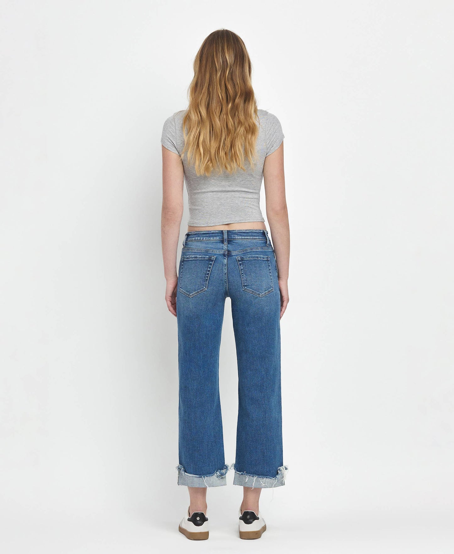 Mid Rise Straight Denim