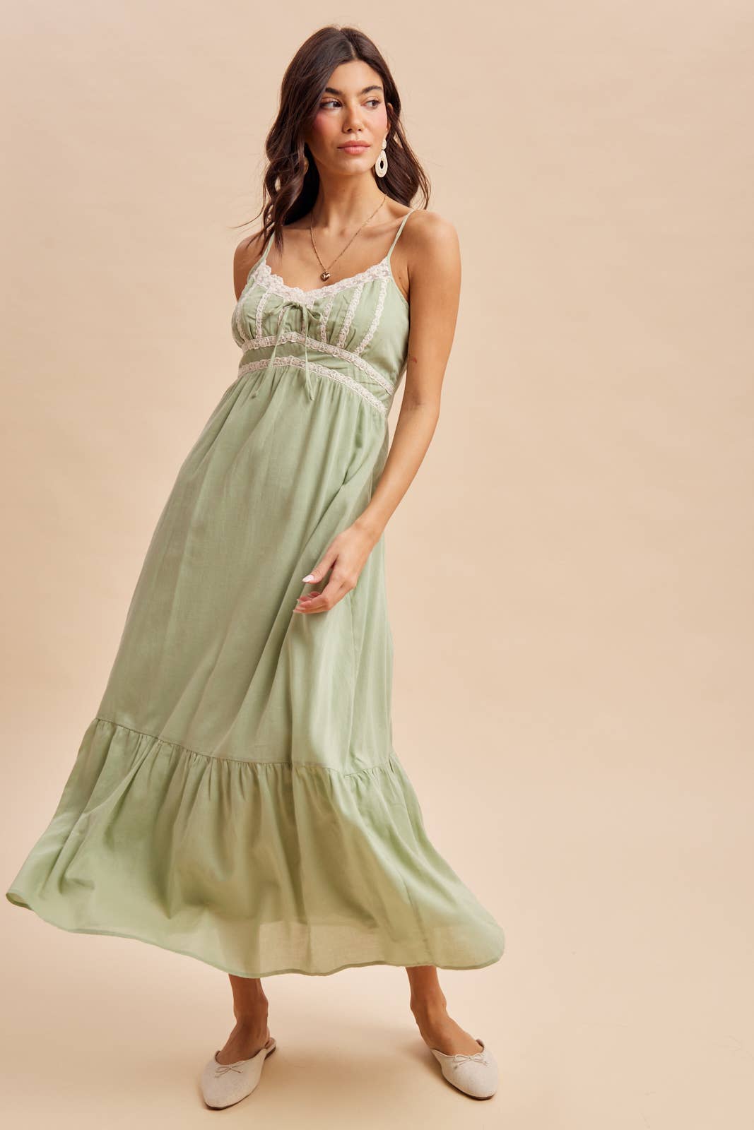 Lace Detail Maxi Dress