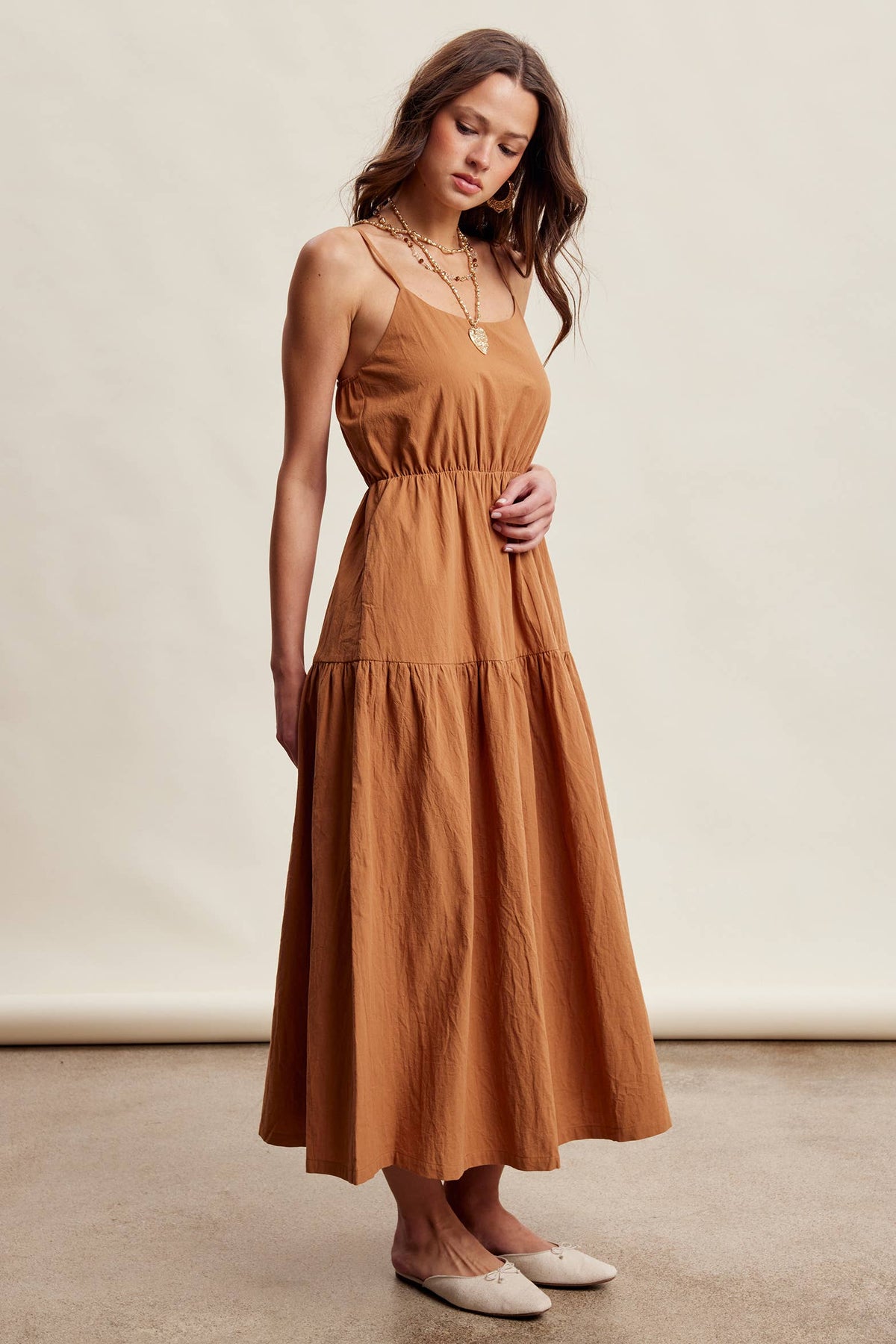 Embroidered Lace Vest & Sleeveless Midi Dress Set