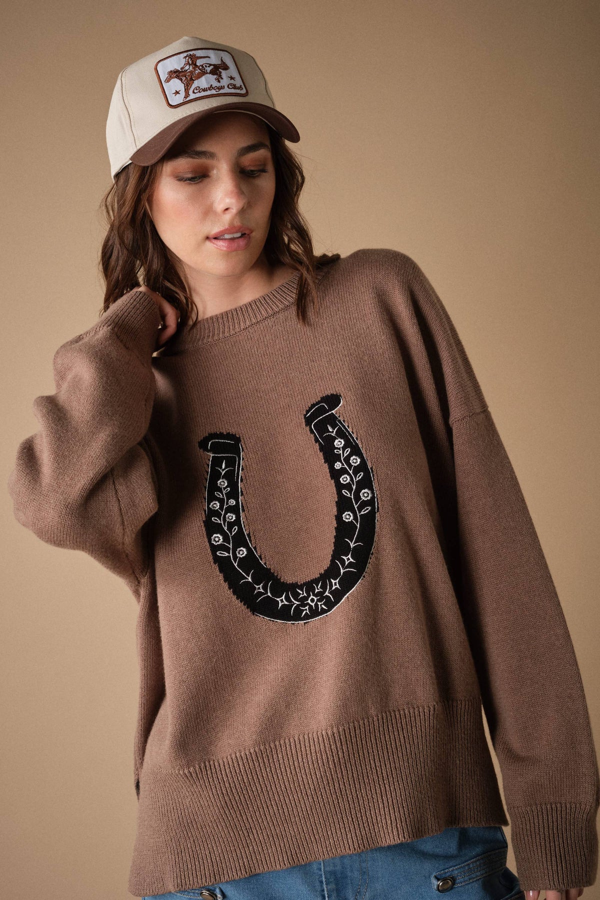 Embroidered Horseshoe Sweater