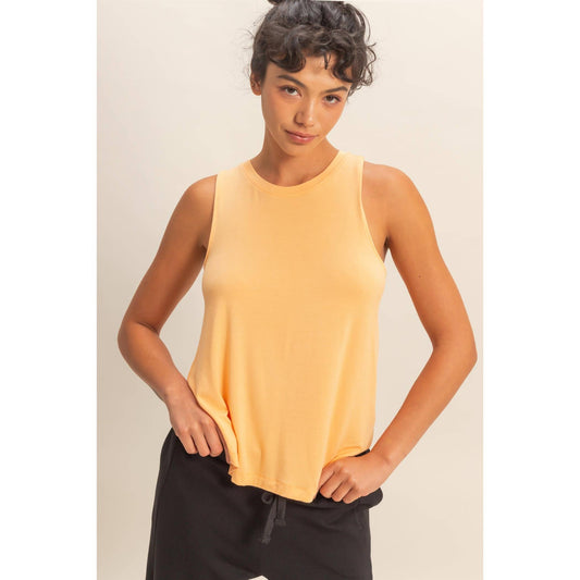 Crew Neck Rayon Tank Top