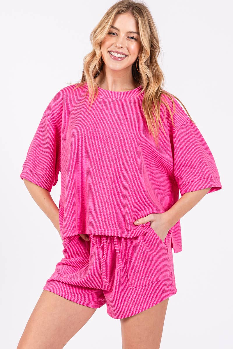 Ribbed Knit Lounge Set