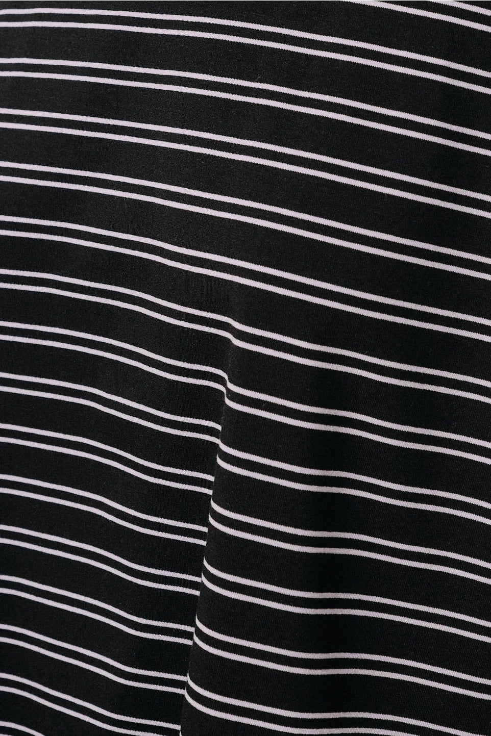 Striped Contrast Collar Drop Shoulder Oversized Top