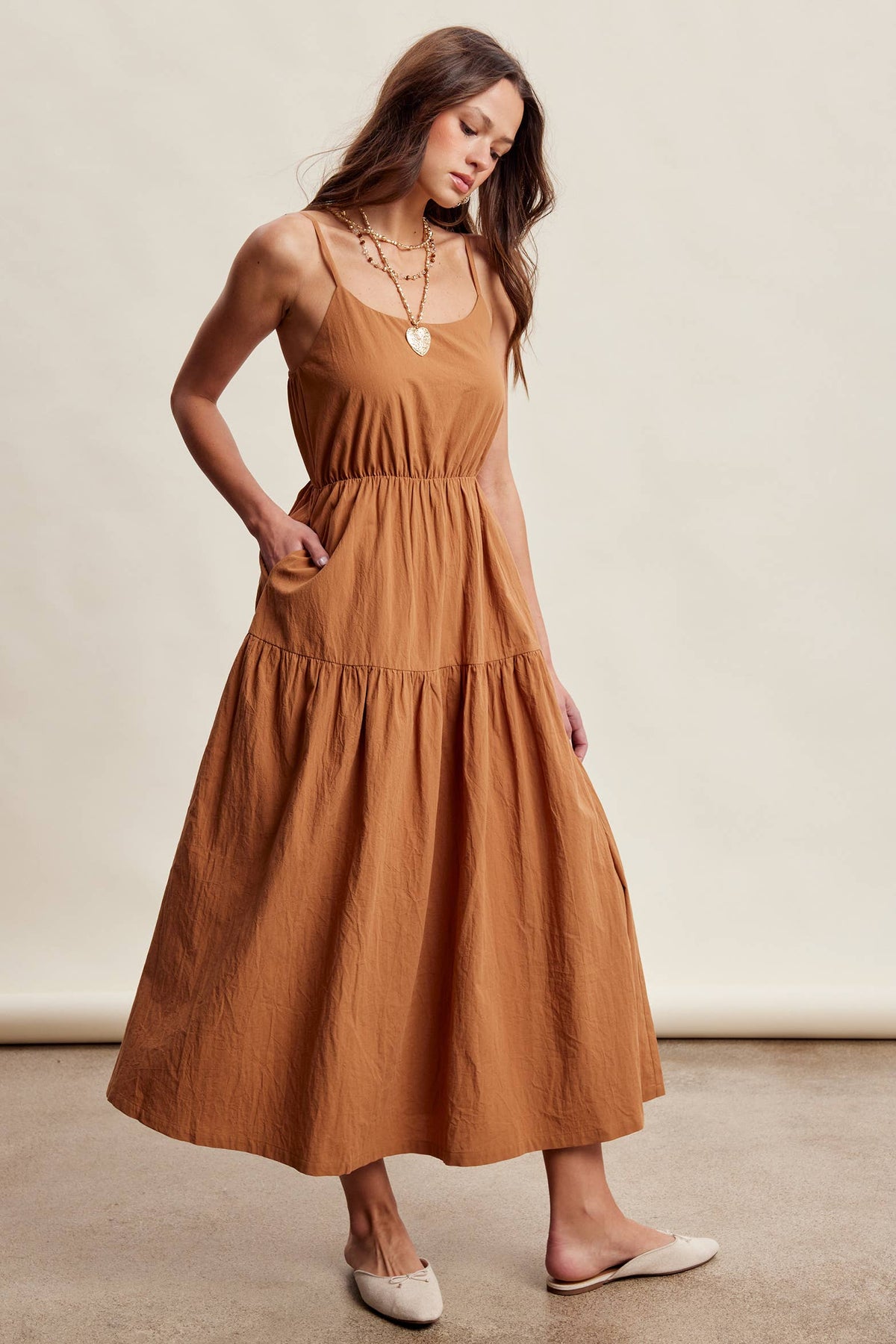 Embroidered Lace Vest & Sleeveless Midi Dress Set