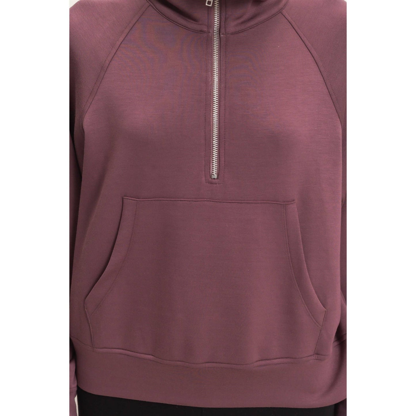 Half-Zip Collar Raglan Pullover