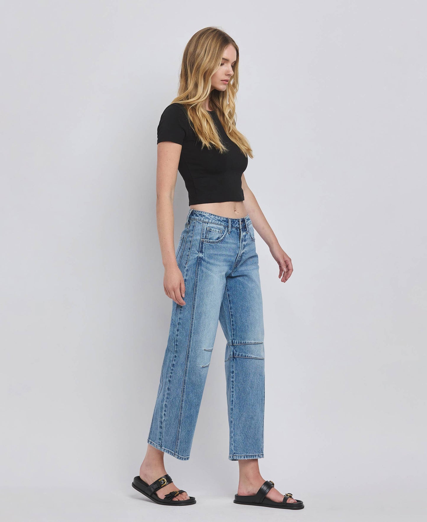 High Rise Barrel Jeans
